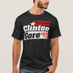 T-shirt Clinton Gore Shirt Vintage Retro Bill Clinton 92 E