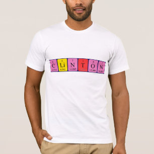 T-shirt Clinton periodic table name shirt