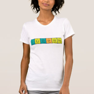 T-shirt Cliodhna nom de table périodique chemise