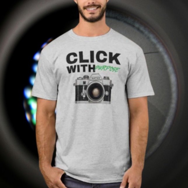 T-shirt Cliquez avec l'objectif (Créateur téléchargé)