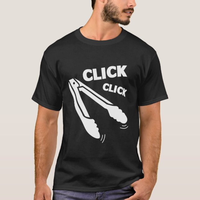 T-shirt Cliquez sur Tongs Bbq Barbecue (Devant)