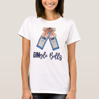 T-shirt Cloches Gingle Joyeux Noël Gin Vin Boire