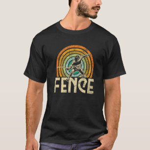 T-shirt Clôture Rétro Vintage Escrime Esgrimiste Epéiste E