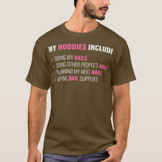 T-shirt Clou Hobby Funny Nail Tech Cadeau