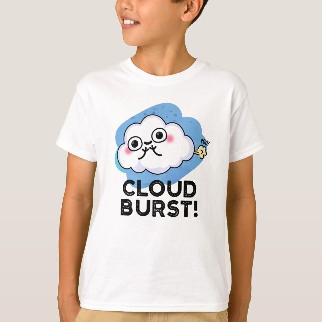 T-shirt Cloud Burny Funny Cloud Fart Pun (Devant)
