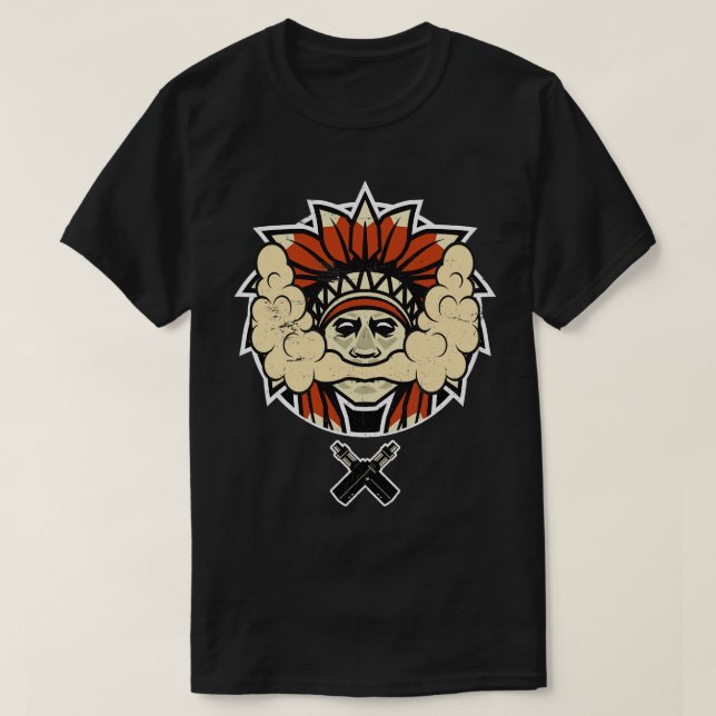 T-shirt Cloud Chaser Vaping Amérindien (Design devant)