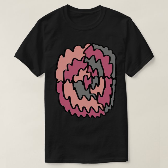 T-shirt Cloud gris rose (Design devant)