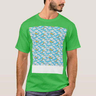 T-shirt Cloud Motif sans couture Sky Cloudscape Jour flott