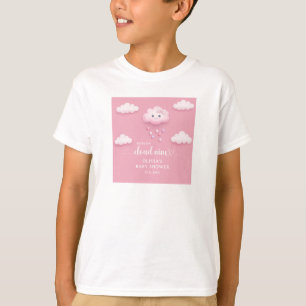 T-shirt Cloud tendance neuf ciel rose fille baby shower