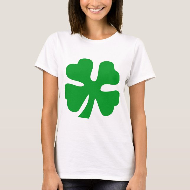 T-shirt Clover à quatre feuilles - Vert herbe (Devant)