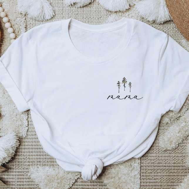 T-shirt CLOVER Elégante Pine Tree Forest Mama (Créateur téléchargé)
