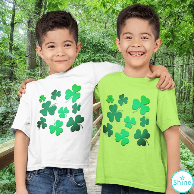 T-shirt Clover Shamrock feuille mignonne St Patrick's Day  (Créateur téléchargé)