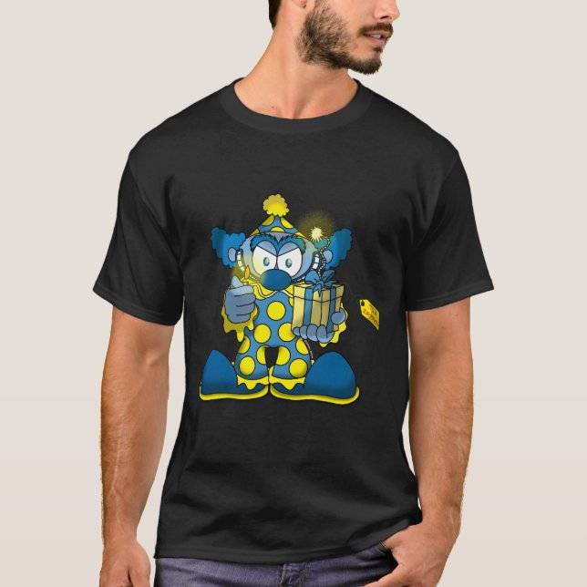 T-shirt Clown comique (chemise foncée) (Devant)