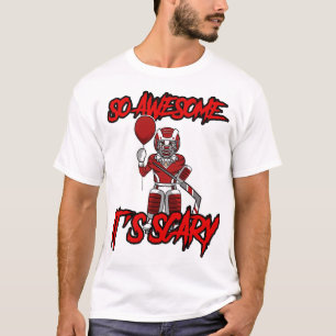 T-shirt Clown de hockey gardien de but drôle et effrayant 