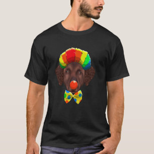 T-shirt Clown drôle Retriever à poils frisés Chien de cirq