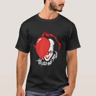 T-shirt Clown effrayant Avec Un Ballon Rouge Vous Avez Men