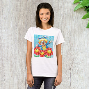 T-shirt Clown Joyeux et Fleurs Sourires