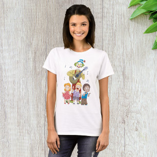 T-shirt Clown Musical Drôle avec des Enfants Danseurs