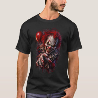T-shirt Clown Tueur Sinistre au Sourire Sanglant