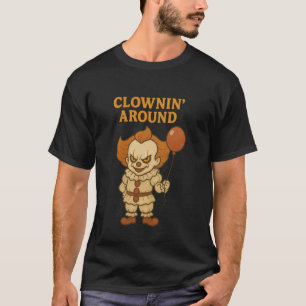 T-shirt Clowninu2019 Autour Clown Graphique Mignon Épouvan