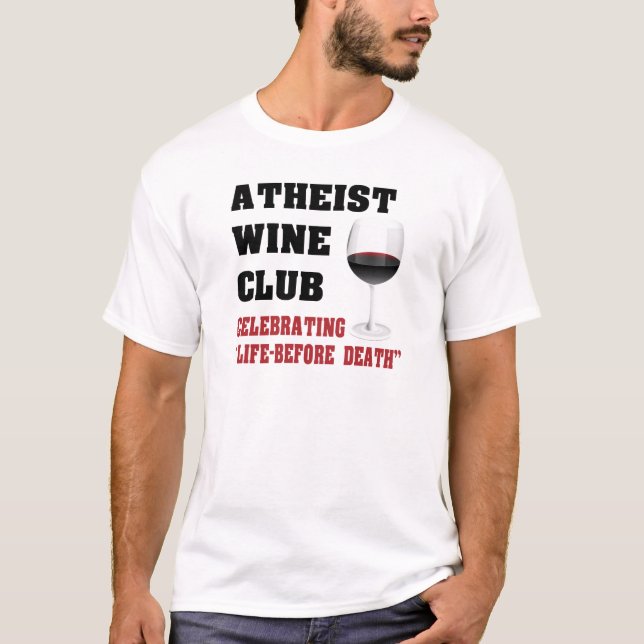 T-shirt Club athée de vin (Devant)
