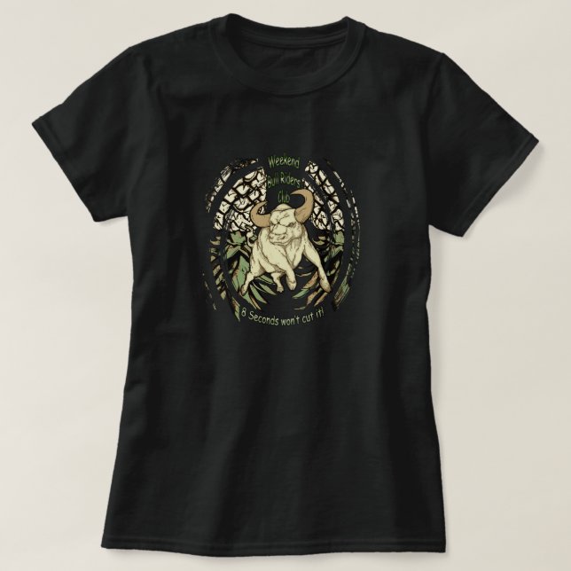 T-shirt Club Bull Riders de fin de semaine à l'envers des  (Design devant)