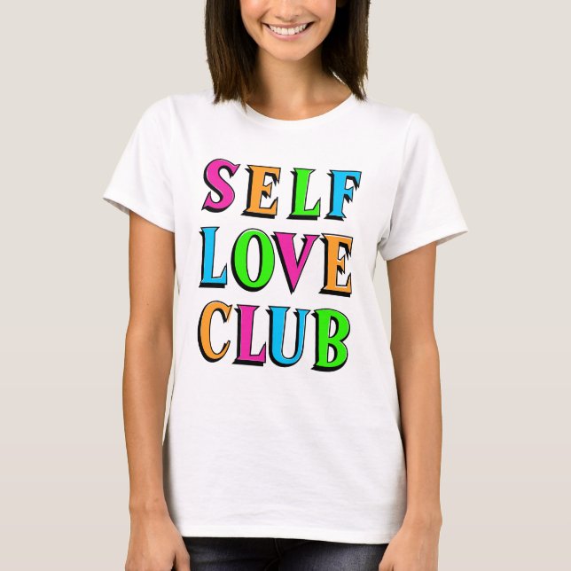 T-shirt Club d'amour personnel Neon Rainbow (Devant)