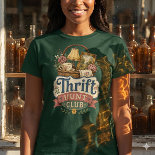 T-shirt Club de chasse aux bonnes affaires Cottagecore vin
