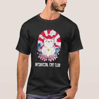 T-shirt Club de chats antisociaux Chat introverti Chat cas