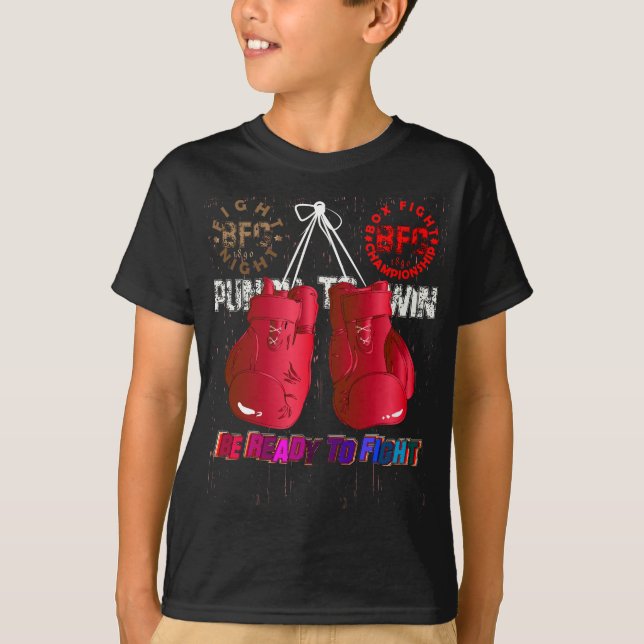 T-shirt Club de combat - être prêt à se battre (Devant)