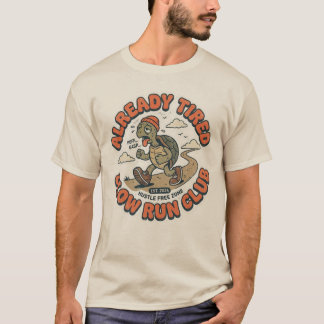 T-shirt Club de course lente drôle Vintage Tortue