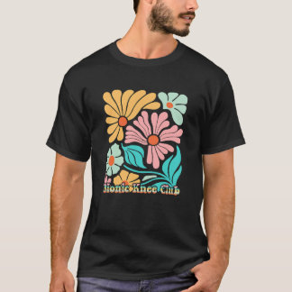 T-shirt Club de genou bionique Fleurs rétro Chirurgie de r