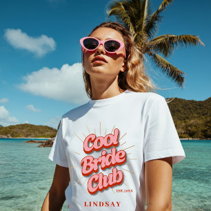 T-shirt Club de la Mariée Cool Rétro Enterrement de Vie de