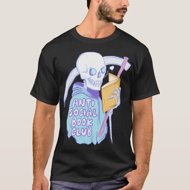 T-shirt Club de livres anti-sociaux (Devant)