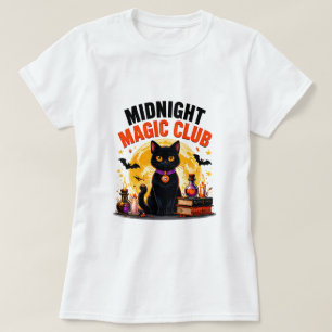 T-shirt Club de Magie de Minuit Chat Noir Magie d'Hallowee