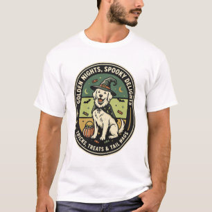 T-shirt Club de nuit effrayant Retriever doré Halloween