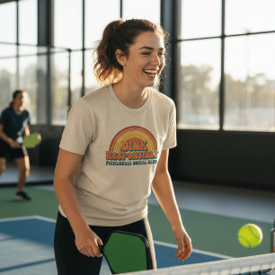 T-shirt Club de pickleball social Rétro 70 Dink de manière