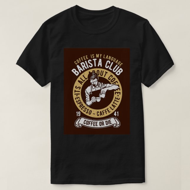 T-SHIRT CLUB DE PREMIUM BARISTA (Design devant)