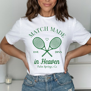 T-shirt Club de tennis Bachelorette fait pour le ciel