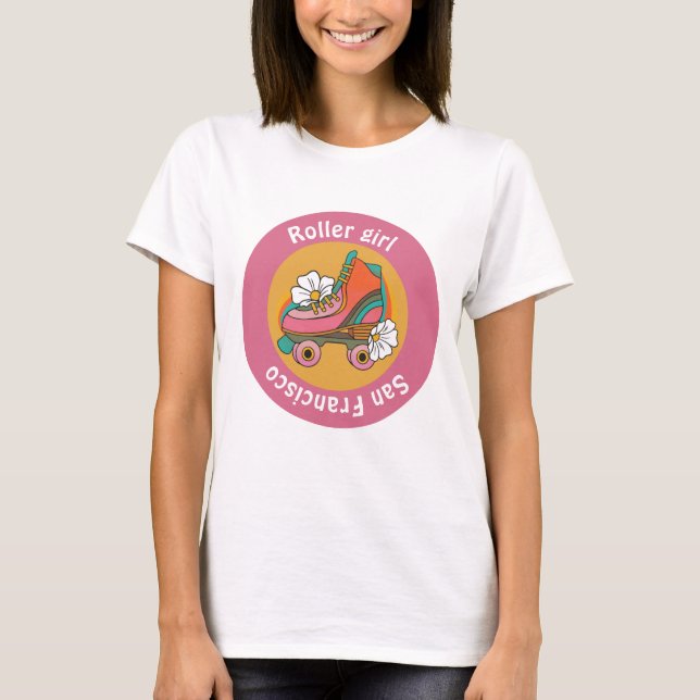 T-shirt club d'équipe féminine rose girly (Devant)