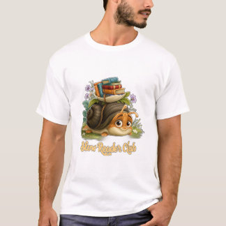 T-shirt Club des Lecteurs Lents Escargot Mignon Avec des L