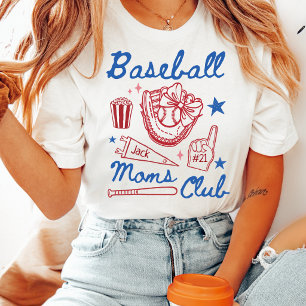 T-shirt Club des mamans de baseball personnalisé