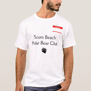 T-shirt Club d'ours blanc de plage d'écume - customisé