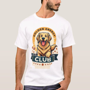 T-shirt Club Énergie Dorée Golden Retriever Vintage Chien 