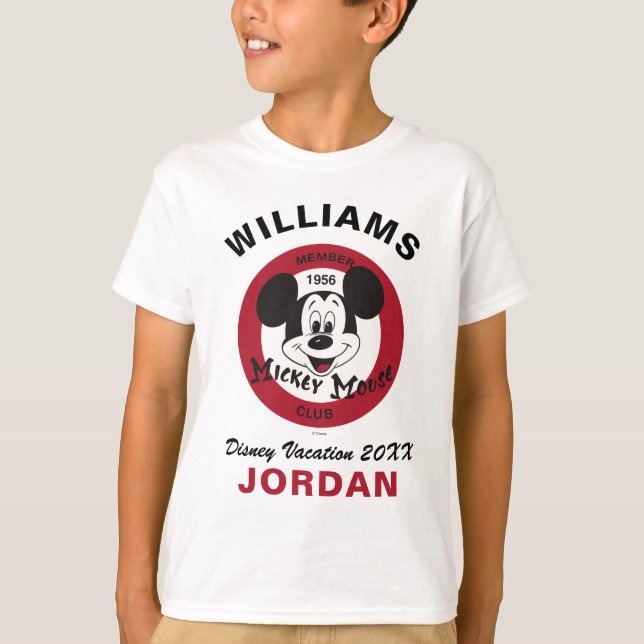 T-shirt Club Mickey | Vacances en famille et année (Devant)