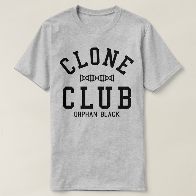 T-shirt Club noir orphelin de clone (Design devant)
