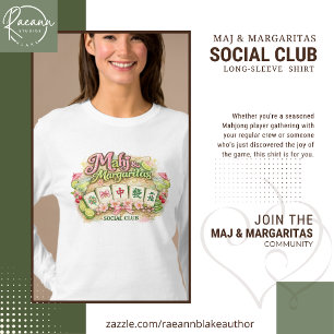 T-shirt Club Social Mahj & Margaritas pour Dames Manches L