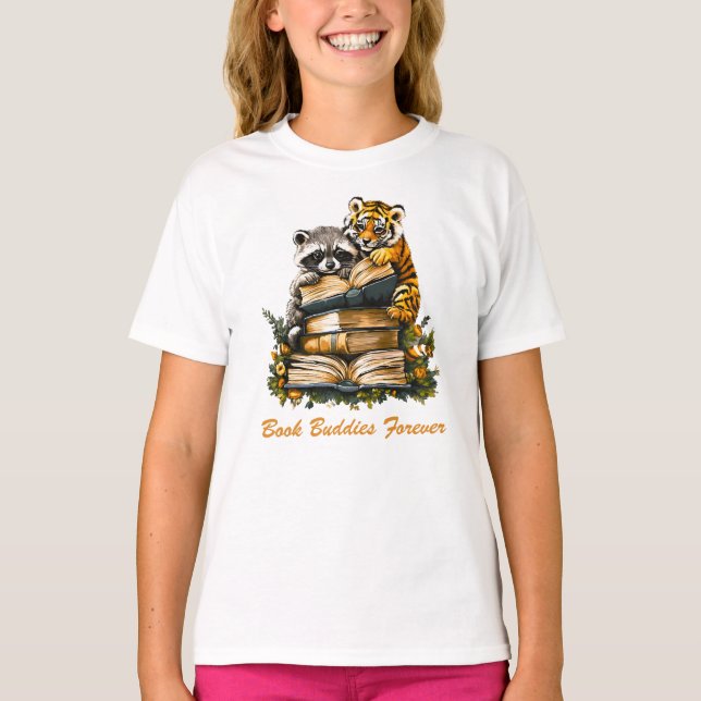 T-shirt Club vintage de livres de bois (Devant)