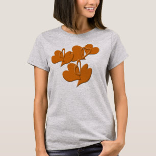 T-shirt Cluster Chic Orange Heart Shapes