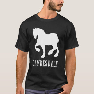 T-shirt Clydesdale Cavalier Clydesdale Géant Pieds Cheval